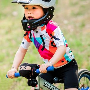 Giacche da corsa LAMEDA MTB Maglia da ciclismo per bambini Manica corta Tasche per camicia da bicicletta Abbigliamento per bambini Pantaloncini da ciclismo Abbigliamento sportivo