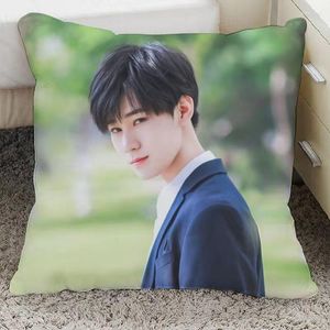 Kudde TNT Times Youth League Zhang Zhenyuan Pillowcase Star Series Cover Home Decor Throw Covers Idol kring Souvenir