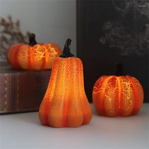 Juldekorationer Halloween Pumpkin Varmt ljus Candle Lamp Harts Decoration Site Layout Props Home Decor