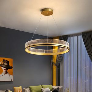 Wholesale Modern light  living room chandelier lamp simple LED household round high-end creative personality dining room