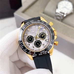 Men's watch Ditongna white round dial 41mm rubber strap quartz movement sapphire crystal glass folding clasp exquisite classic fashion watch