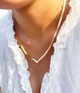 Gold String Halsketten für Frauen Hiphop Vintage Weibliche Dame Trendy Schlange Halsband Modeschmuck Silber Farbe
