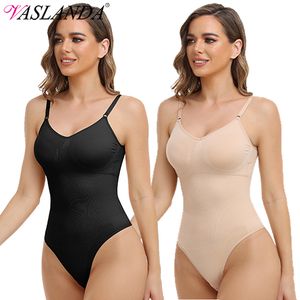 Kvinnor Shapers Sexig thong bodysuit för kvinnor Mage Control Shapewear Vneck Tank Tops Underkläder Jumpsuit Smooth Body Shaper Midje Slim Underwear 221130