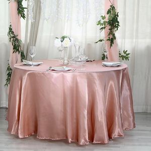 Bord trasa 145 cm 11Colors Rund sömlöst ett stycke Cover Desk Polyester Protector Bar Wedding Banket Party Restauranger Decor