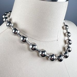 12mm Oversized Necklace Sturdy Ball Chain Necklace Choker inch NPS stainless steel Beads inch