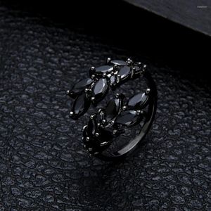 Br￶llopsringar Design Luxury Zircon Olive Branch Statement Ring For Women Cubic Finger P￤rlor Charm J1852