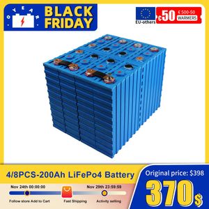 200AH LIFEPO4 3,2V Bateria recarregável Fosfato de lítio Fosfato Solar Cell 8s 24V Bateria com barramentos gratuitos para barcos EV RV