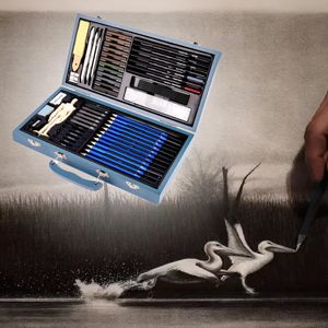 Фонтайн ручки 60 рисовать карандашные карандашные карандаши, художественные инструменты, набор для угля
