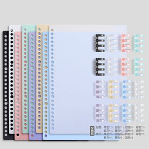 Capa do livro 16Sheets A4 A5 B5 20 Furos Furos Transparente PP Looseleaf ￍndice Divisor Separador de notebook Passeio de papelaria ￺til DGVC 221130