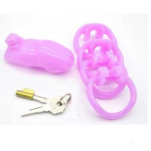 SS22 MASSAGER SEXE Toy Sex Shop New Male Chastity Cock Cages Toys for Men Penis Belt Lock avec quatre anneaux Cage Gay Device
