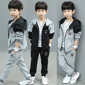 Kleidung Sets Frühling Herbst Kind Jungen Set Brief Hoodies Mäntel Hosen 2 stücke Trainingsanzug Anzug Für Kinder Kinder Geschenk 221130