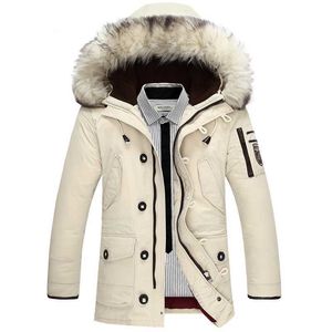 Mens Vests Casual Brand White Duck Down Jacket Men Winter Warm Long Thick Male Overcoat Faux pälsvindsäker kappa Parkas 221130