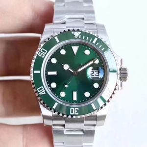 U1 Mens Watch 40MM Green Dial ST9 Clasp Automatic Movement Sapphire Mirror Ceramic Ring 316L Stainless Steel Strap