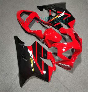 Kit de carenagem de motocicletas para Honda CBR600F4I 01 02 03 CBR 600 F4I 2001 2002 2003 ABS Black Red Fairings Setgifts HJ104629091