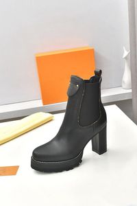 2023 Luxury Beaubourg Ankle Boot Womens Leather Platform Ankles Boots Lady Fashion Winter High Heel Booties