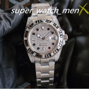 Мастер спроектирован новые красочные бриллиантовые роскошные GMI Star Staine Steel Diamond Watch Автоматические мужские механические наручные часы