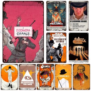 A Clockwork Orange Classic Movie Metal Painting Poster Rusty Cafe Home Bar Club Wall Tin Sign Vintage Metal Signs Old Decorative Plaque Man Cave 20cmx30cm Woo