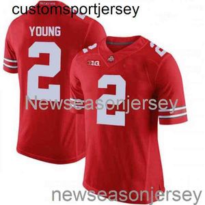 Costurado 2020 # 2 Chase Young Ohio State Buckeyes Red NCAA Football Jersey Personalizado qualquer nome número XS-5XL 6XL