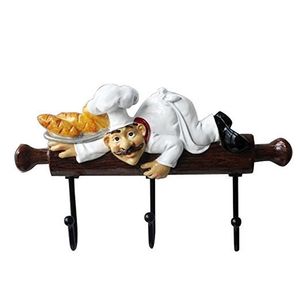 Neuheitsartikel Fat Chef Decor Cute Home Kitchen mit Brotfigur WandofenhandschuheHatCoatApron Mount Rack Hook Hanger 221129