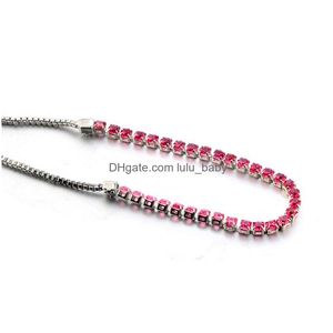 Bangle Fashion Jewelry Womens Crystal Rhinstone Beaded Thin Bracelet Lady Push Pl Bracelets S331 Drop Delivery Dhuhx