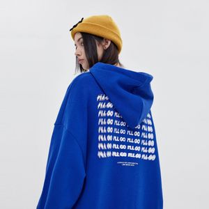 Women's Hoodies Sweatshirts Printed solid color hoodie spring and autumn twisted fuzzy letters hip hop top couple trend street oversized clothes 221129