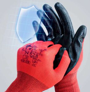 Xingyu Labor Hand Protection N528ニトリルブタジエン手袋耐耐動性とアンチスキッド作業卸売浸漬ゴム手袋