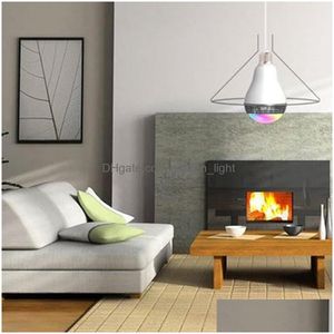 LED -glödlampor Smart RGB E27 BB Bluetooth -högtalare Lamp Dimble LED Wireless Music Light Color byte via App Control Remote Drop Deli DHM1A