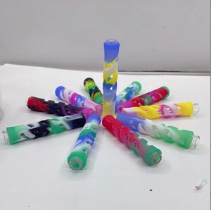 Silica gel Glass Pipes Smoking Manufacture Hand-blown and Beautifully Handcrafted Bubbler Smok Pipes Wholesale