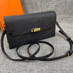 Luxury Designer Bag Togo Leather Stylish Cross-Lock Påsar Tvärsnitt Square Messenger Bag Women Single Shoulder Cross-Shoulder Purse