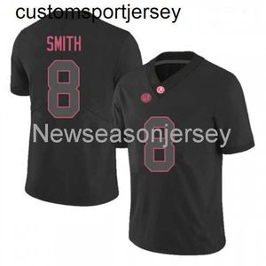 Maglia da calcio NCAA nera cucita 2020 Saivion Smith Alabama Crimson Tide Personalizza qualsiasi numero di nome XS-5XL 6XL