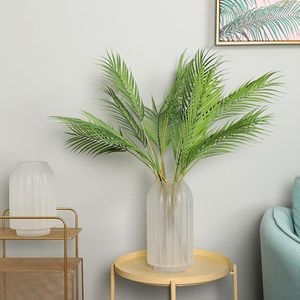 Decoratieve bloemen kunstmatige groene palm los staart blad gras tropisch plastic potten nep plantenbladeren grote huiskantoor decoratie