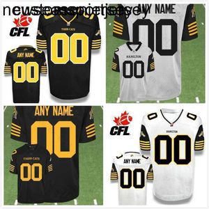 Jersey de futebol masculino Youth Hamilton Tiger Cats Jersey de futebol personalizada Black 100% costure