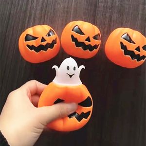 Dekompression Toy Halloween 3D Pumpkin Cup Squeeze Vent TPR Ghost Fun Relief Stress Emotion Release For Kids Gift 221129