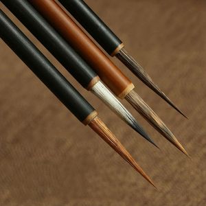 Painting Supplies A Set 4 Pcs Chinese Water Ink Four Different Types Of Hair Brush Calligraphy Painting Sumie Gongbi Any Lines Detail 221130