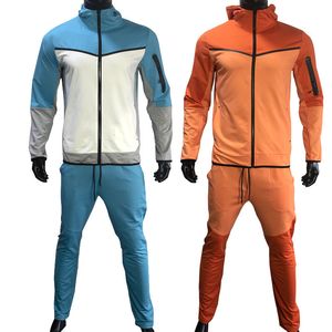 Mens Tracksuits WINSTAND Cotton Wear Good Quality Coat Sweatpants Arrived Sport Set Clothing Orange Blue Black Gray Suits 221130