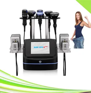 80K RF Cavita￧￣o a laser Lipo Slimming Machine Port￡til 9 EN 1 Cavidador preto Kavitation Cavitacion