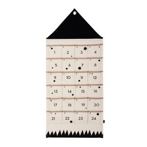 Dekoracje świąteczne Xmas Count Count Down Calendar 24 kieszenie wiszące przekąski