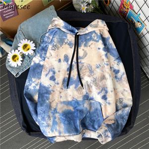 Męskie bluzy bluzy męskie mody krawat farbowanie przystojne High Street Cool Lose Teens Męs Hip Hop Young Hrarjuku All Match Casual Hooded BF 221129