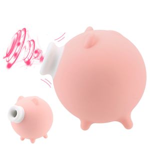 Vibratori Cute Pig Octopus Sucker Vibratore Capezzoli Seno Clitoride Massaggio Masturbatore femminile 10 Frequenza Giocattoli sexy per le donne 221130