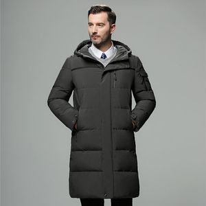 Männer Westen Weiße Ente Daunenjacke Männer Winter Dicke Warme Mit Kapuze Lange Parka Mantel Mantel Herren Mode Windjacke Solide 221130