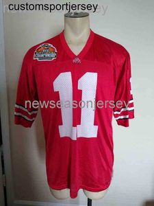 Dikişli Özel Ohio State 2007 BCS Şampiyonası #11 Anthony Gonzalez Futbol Forması Erkek Kadın Gençlik XS-5XL