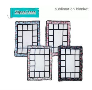 local warehouse 15 panel sublimation blankets with tassels blank Throw Blanketes for Heat Press blanket love Blanket