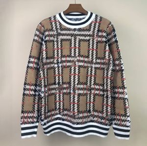 デザイナーメンズレディースセーターファッション格子縞のハロバードプルーバーのプルオーバーメンズパーカー長袖のセータースウェットシャツ刺繍肉服