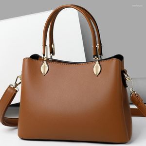 Akşam çantaları kadınların küçük omuz kalitesi yumuşak deri çapraz gövde çanta düz renk basit el çantası bayan üst tutamak tasarımcısı messenger
