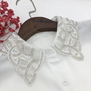 Pajaritas Camisa de mujer Collar falso Cuenta hecha a mano Desmontable Falso Moda Marca Blusa Top Tie Accesorios de ropa