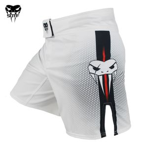 Boxhose SOTF mma Erwachsene Venomous Snake Weiß Rot geometrische Boxshorts Tiger Muay Thai Kleidung Kampf Sanda 221130