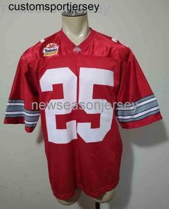 Zszyty niestandardowy Ohio State Buckeyes Atlantis Tositos Fiesta Bowl #25 Jersey Men Men Men Youth XS-5xl