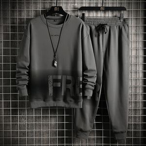 Męskie dresy ubrania 2 -częściowy zestaw zimowych jesiennych dresów menu jogging garnitur męski ubrania do biegania patchwork bluzy jogger zestawy 221130