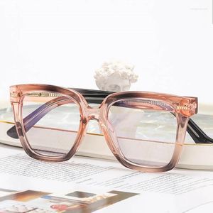 Sunglasses Frames Summer Color Cool Gradient Glasses Frame Women Optical Blue Light Brand Designer Rice Square Fashion Eyewears Men