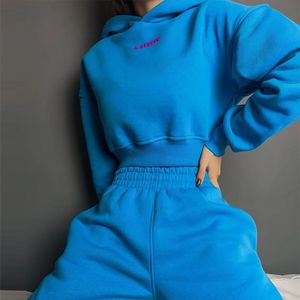 Calças de duas peças femininas outono de mangas compridas sólidas rastreas de tracksuit mulher capuz de capuz superior da cintura elástica casual